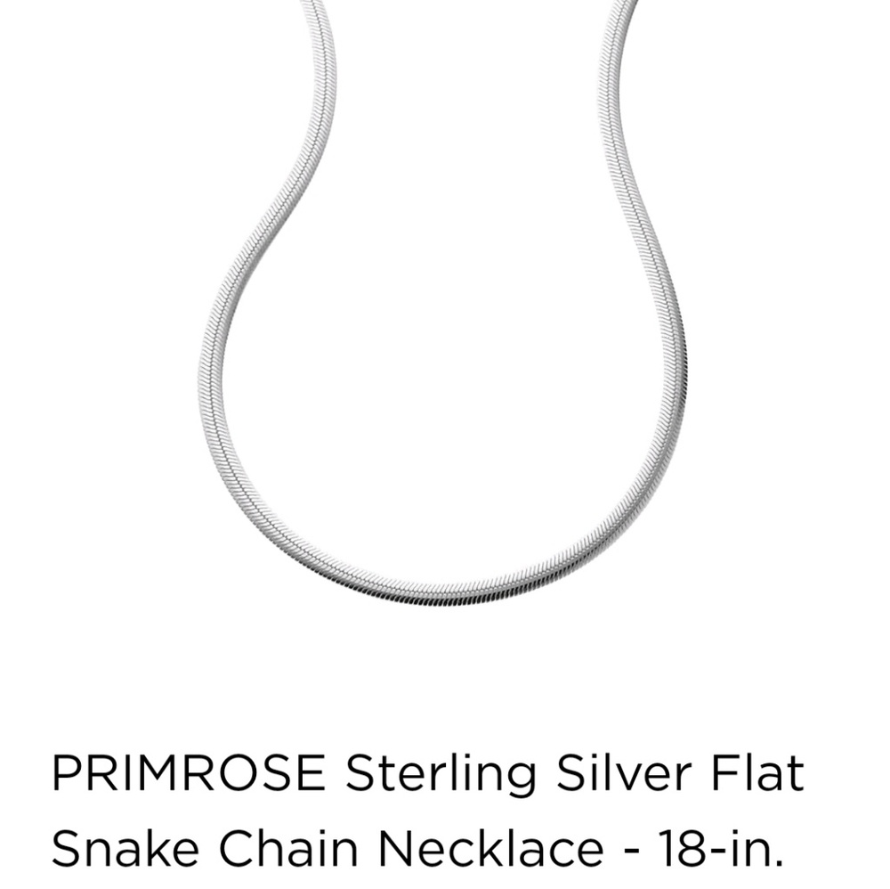 18 inch Sterling Silver Flat Snake chain necklace